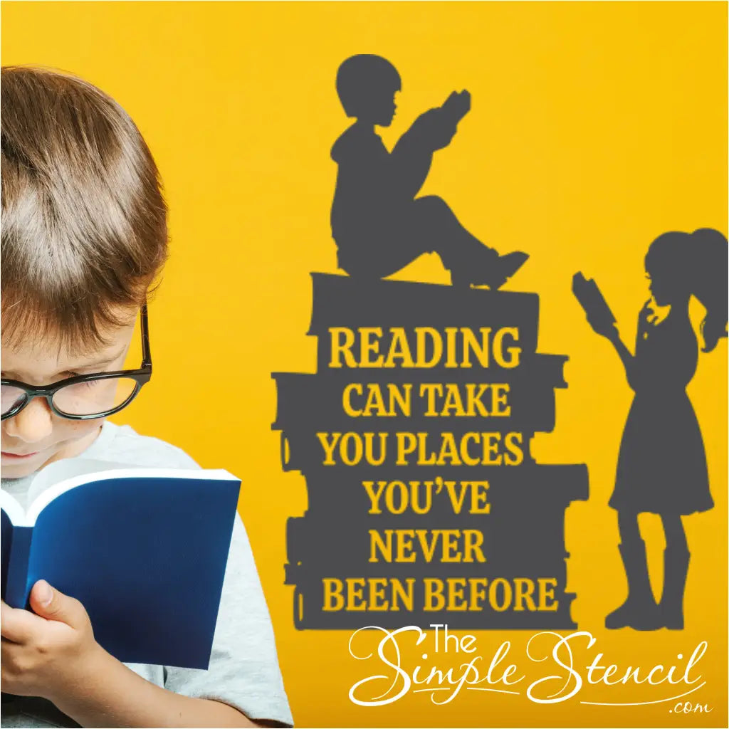 Children Reading Graphic With Quote Decal - Thumbnail 4