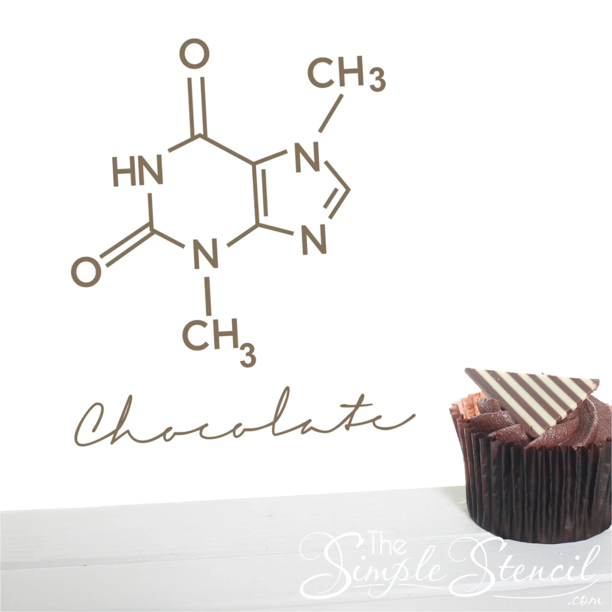 Chocolate Molecule Chemical Structure Wall Art Decal - Thumbnail 2