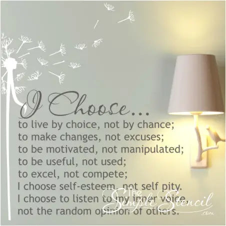 The Simple Stencil I Choose Inspirational Wall Decal - Thumbnail 2