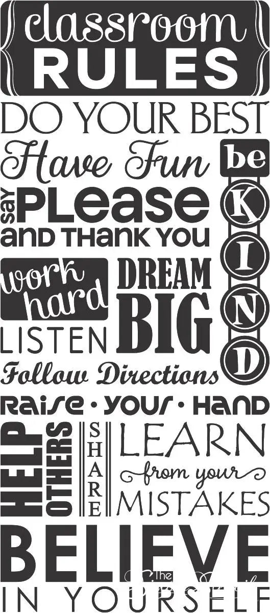 Classroom Rules II Wall Decal Sticker Sign - Thumbnail 3