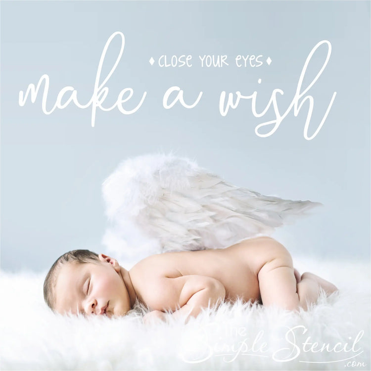 Close Your Eyes Make A Wish | Wall Decal Sticker