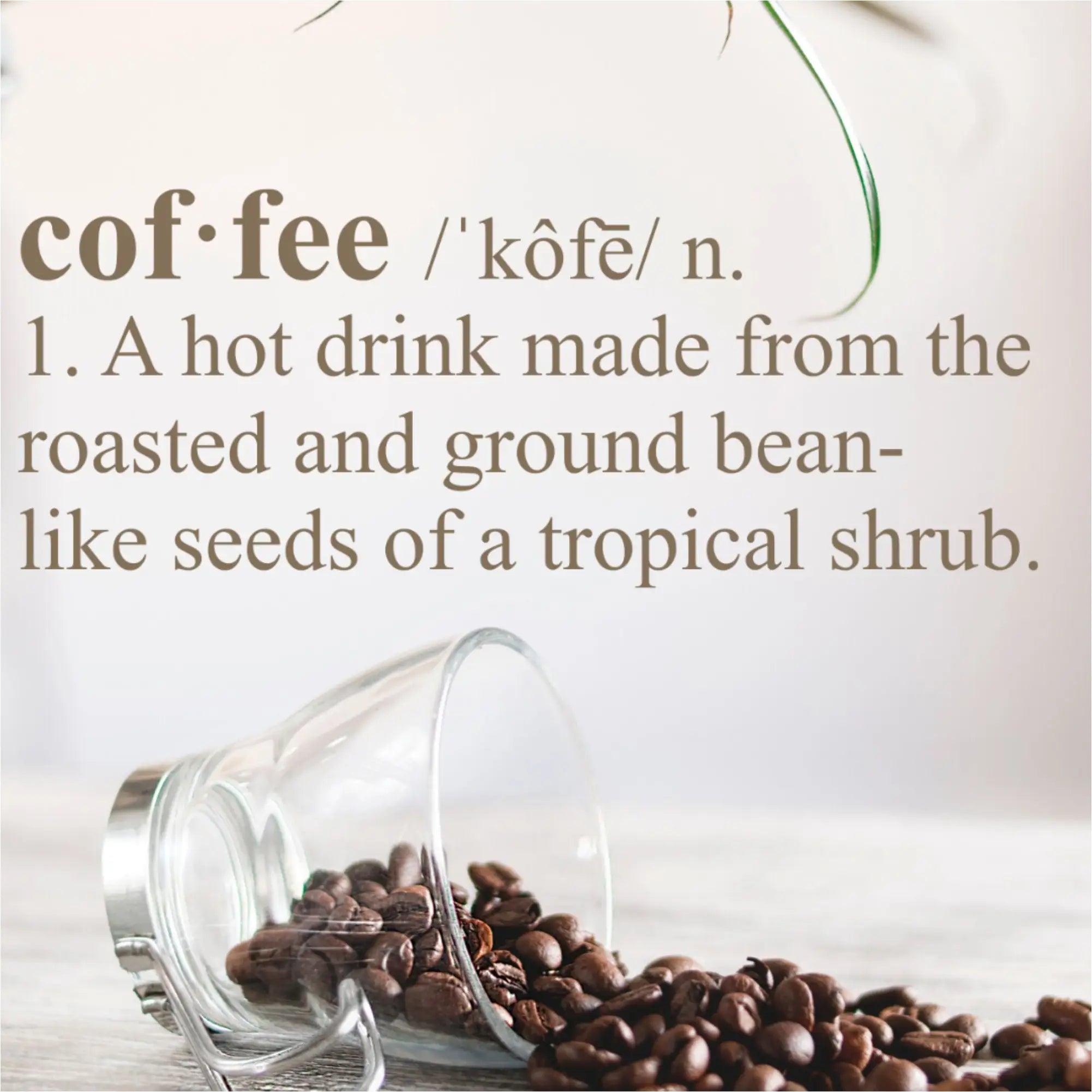 Coffee definition wall art decals by The Simple Stencil