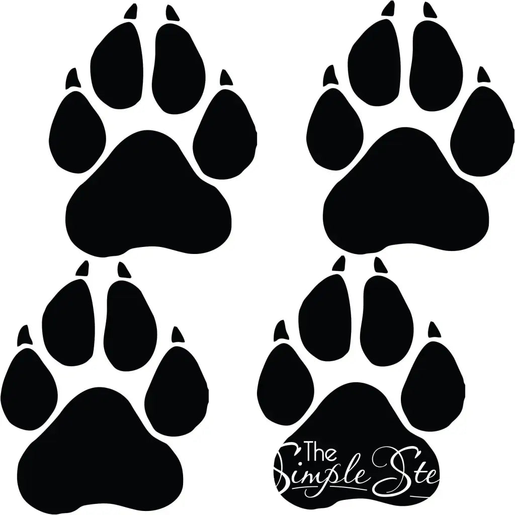 Cougar Wildcat Paws Pawprint Decals Stickers and Stencils - Thumbnail 2