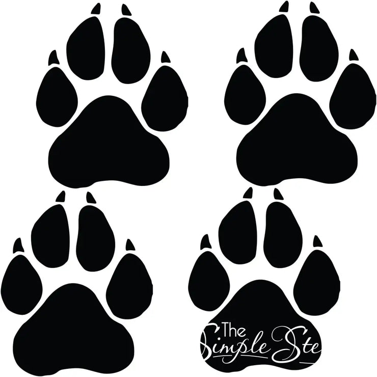 Cougar Wildcat Paws Pawprint Decals Stickers And Stencils For School Walls Windows