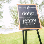 modern wedding removable decal monogram to create a beautiful focal point at wedding using your names and wedding date