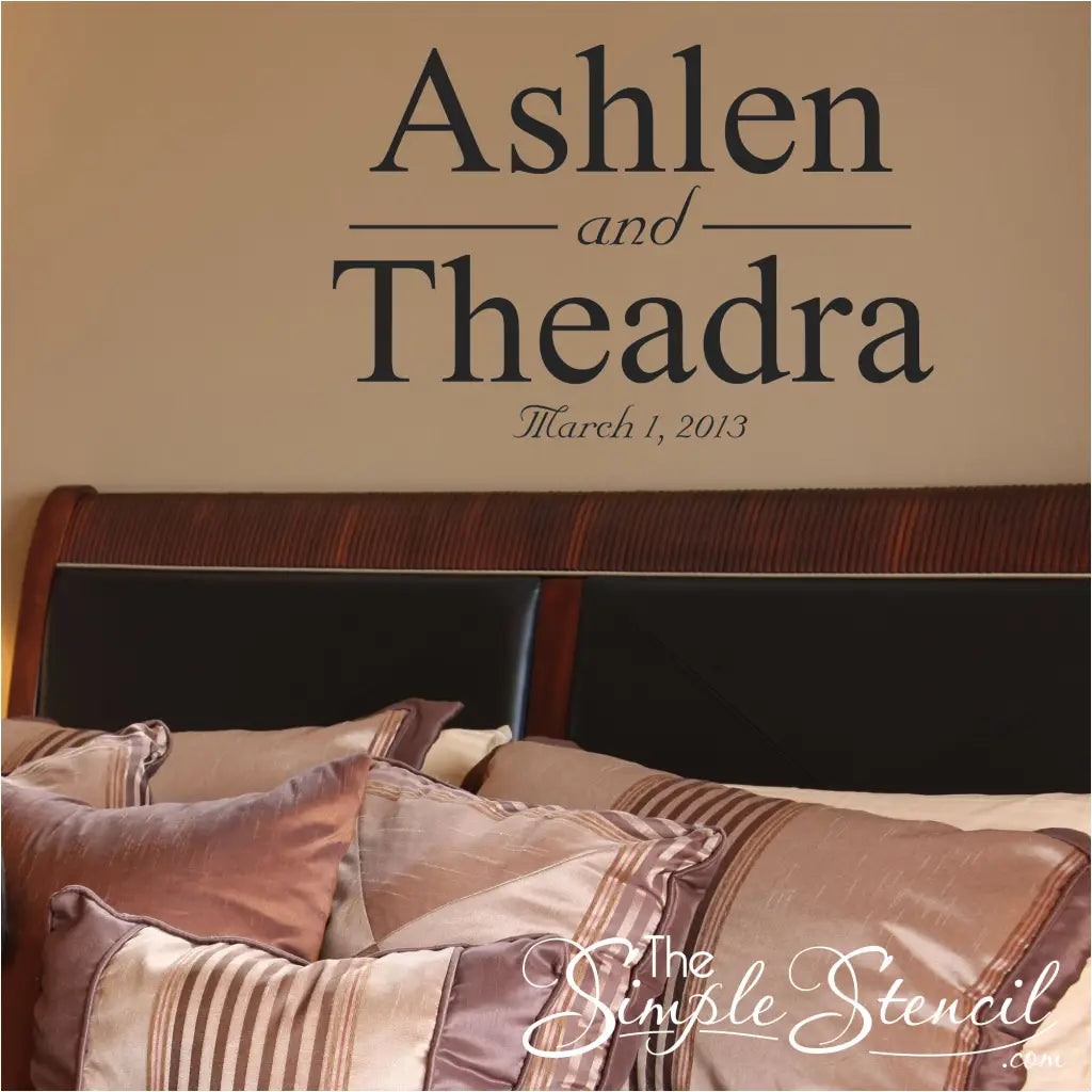 Couples Name Wall Monogram