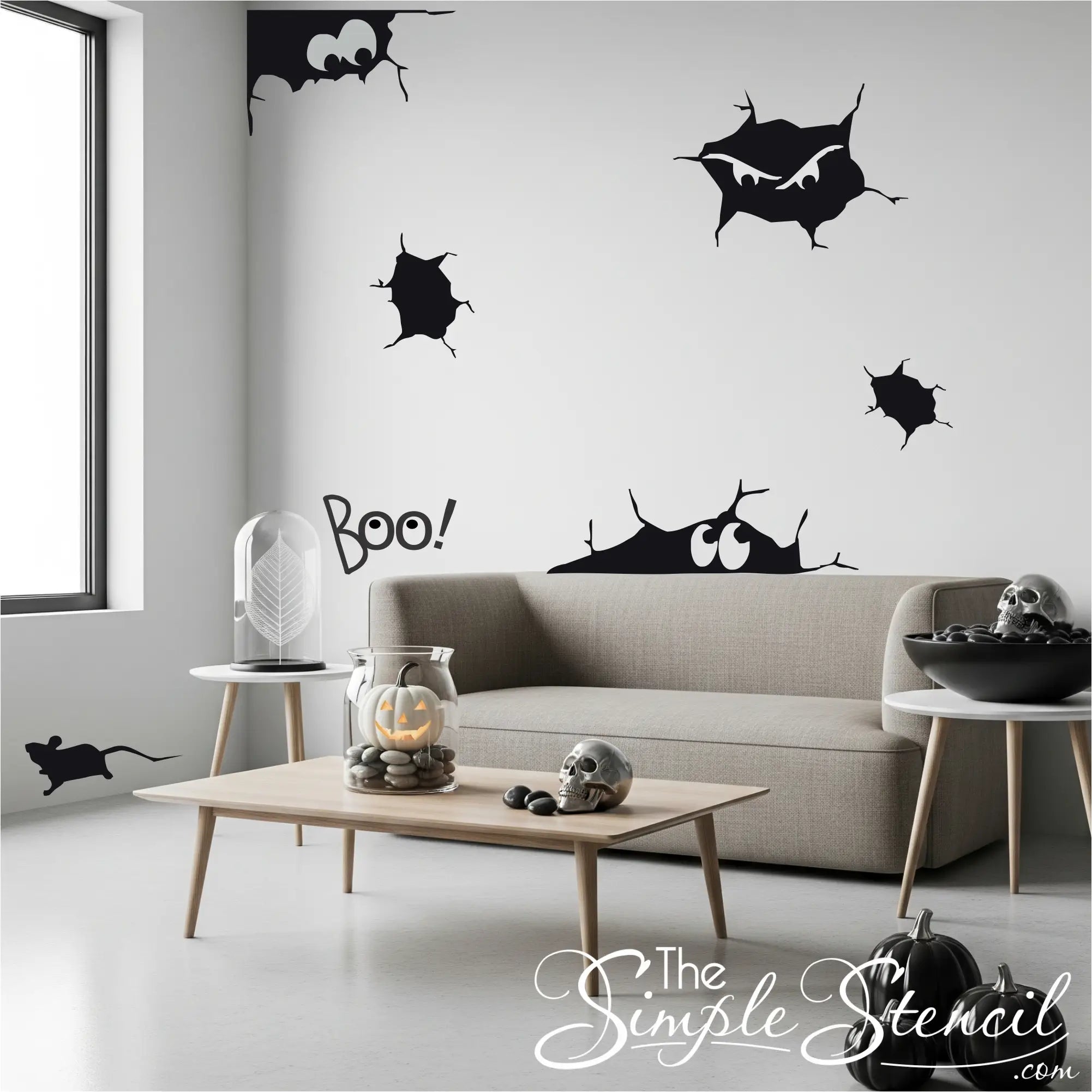 The Simple Stencil Creepy Cracks Wall and Window Decals - Thumbnail 2