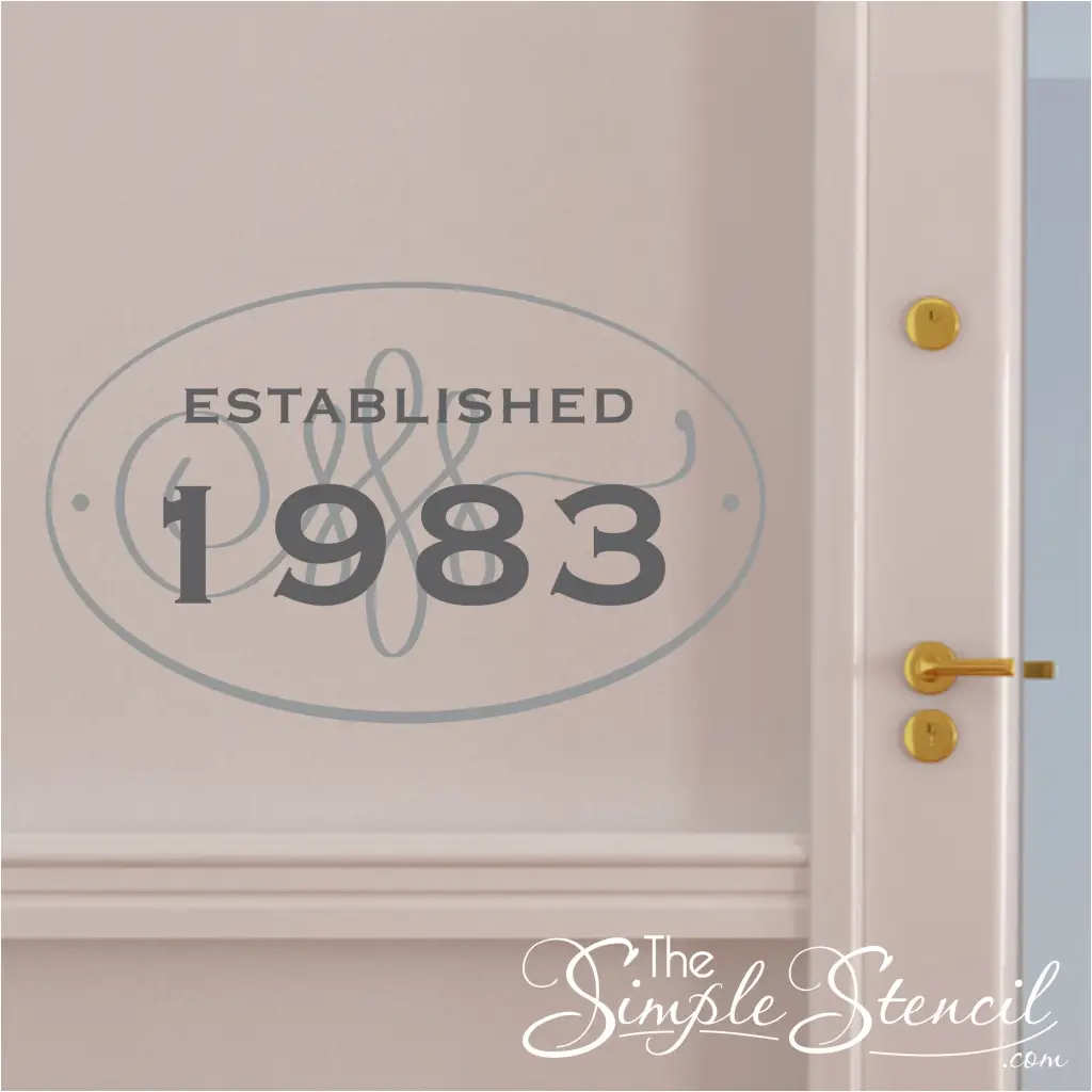Custom Established Year Monogram Decal - Thumbnail 2