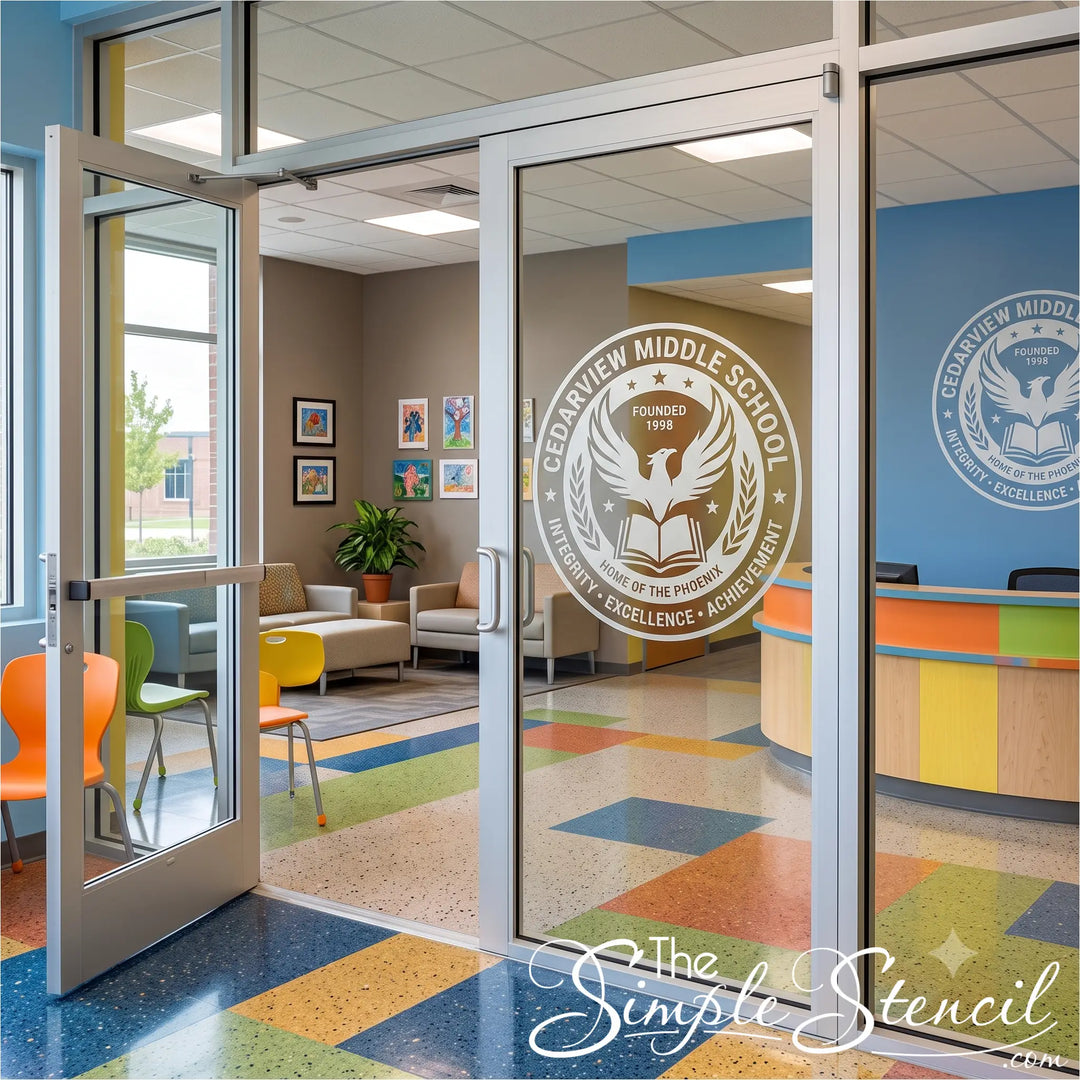 Custom School Mascot & Logo Vinyl Wall Graphics – Precision Contour Cut