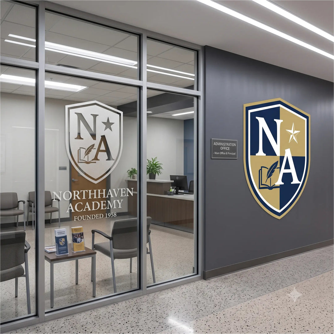 Custom School Mascot & Logo Vinyl Wall Graphics – Precision Contour Cut