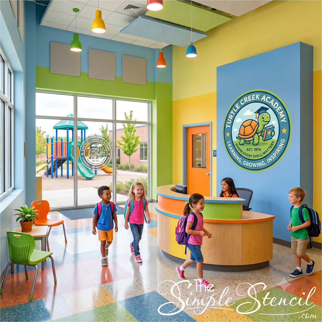 Custom School Mascot & Logo Vinyl Wall Graphics – Precision Contour Cut
