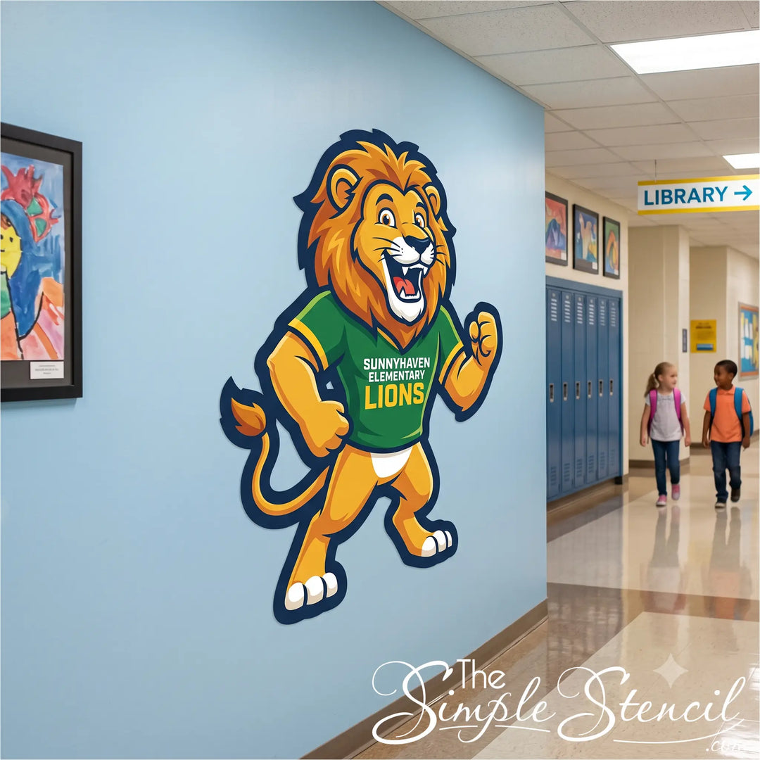 Custom School Mascot & Logo Vinyl Wall Graphics – Precision Contour Cut