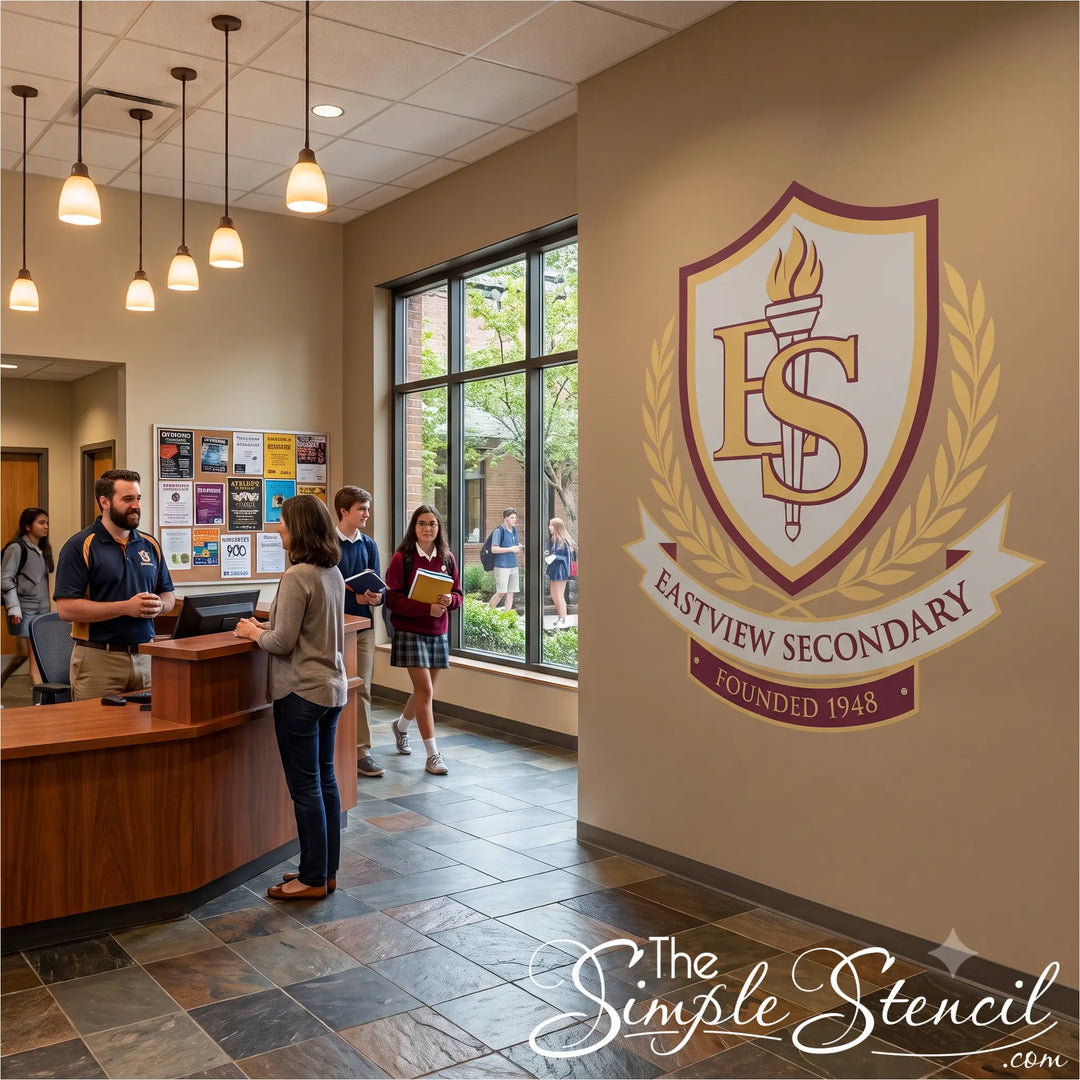 Custom School Mascot & Logo Vinyl Wall Graphics – Precision Contour Cut