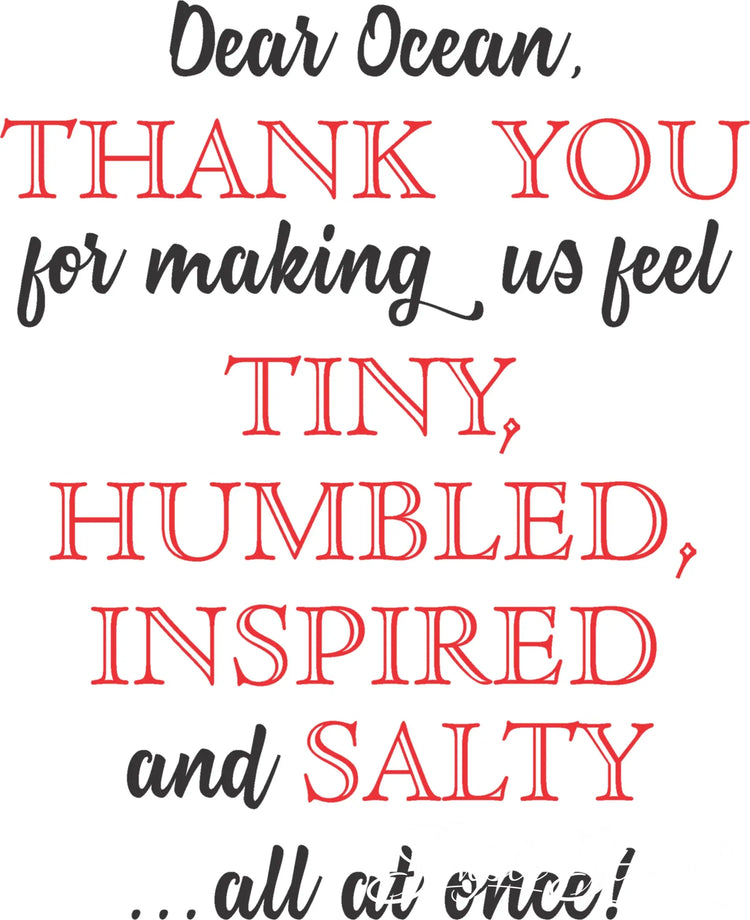 Dear Ocean Quote | Wall Decal Beach House Art