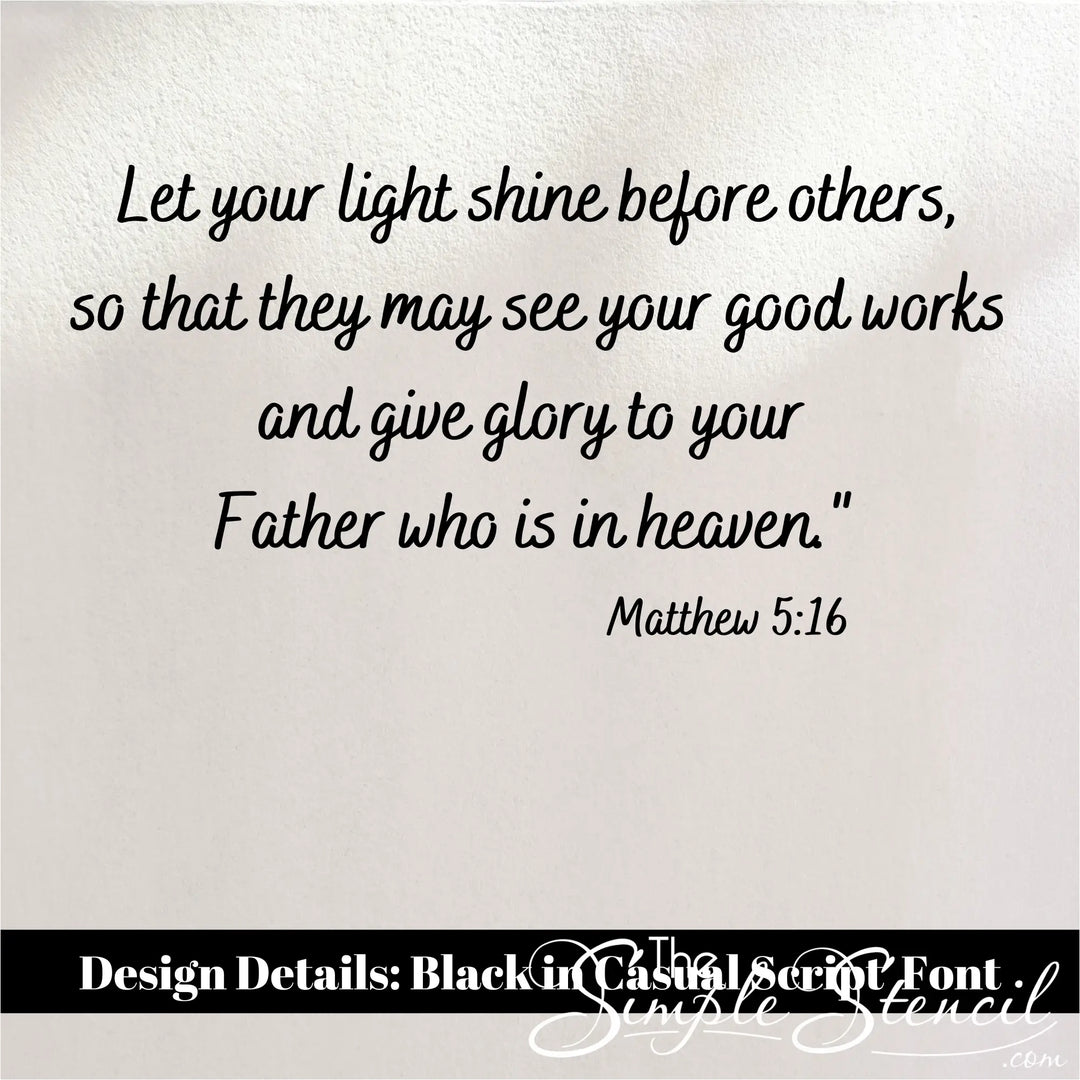 Divine Scripture Divine Scripture Décor Package - 5 Bible Verse Decals – The Simple Stencil