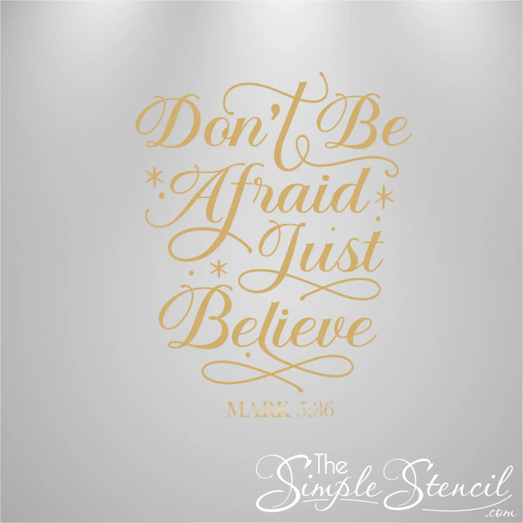 Gold foil wall decal with elegant cursive mark 5 36 scripture for christian home encouragement during difficult times