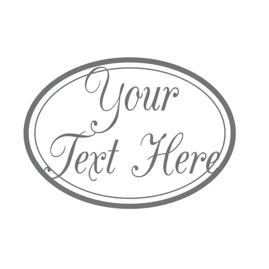 Double Name Oval Monogram Wall Decal