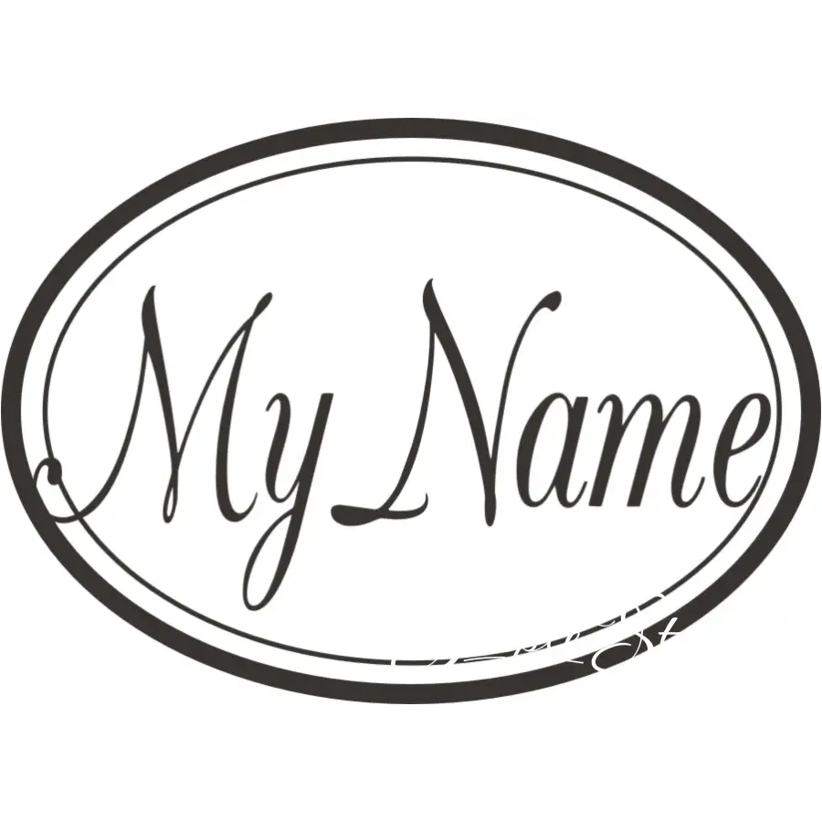 Double Oval Name Monogram