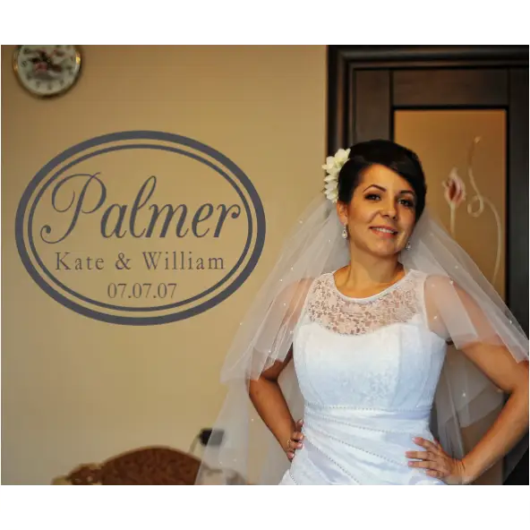 Double Oval Wedding Monogram