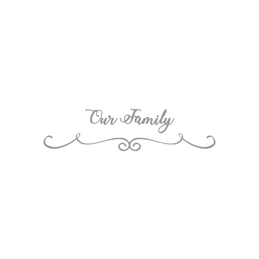 Vine Flourish "Our Family" Wall Decal - Elegant Home Décor for Family Spaces