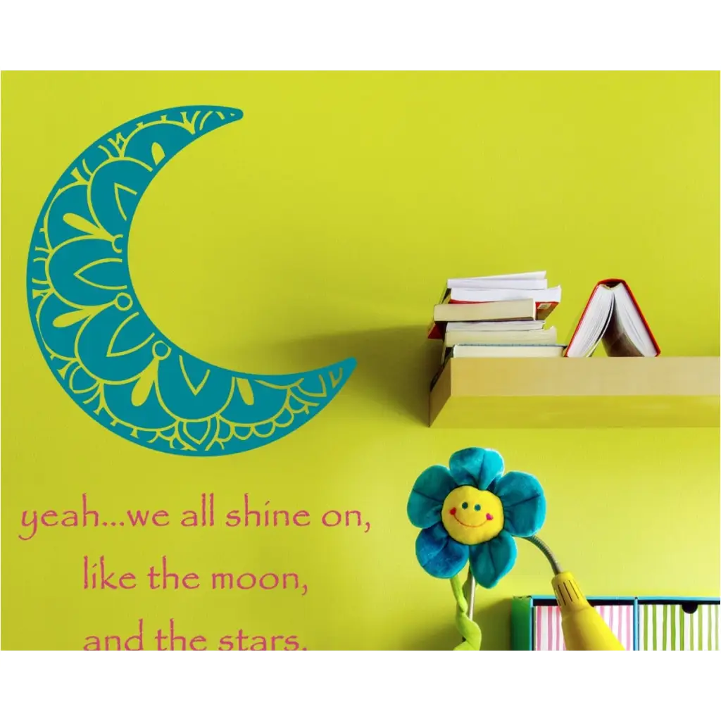 Embellished Moon Vinyl Wall Decal
