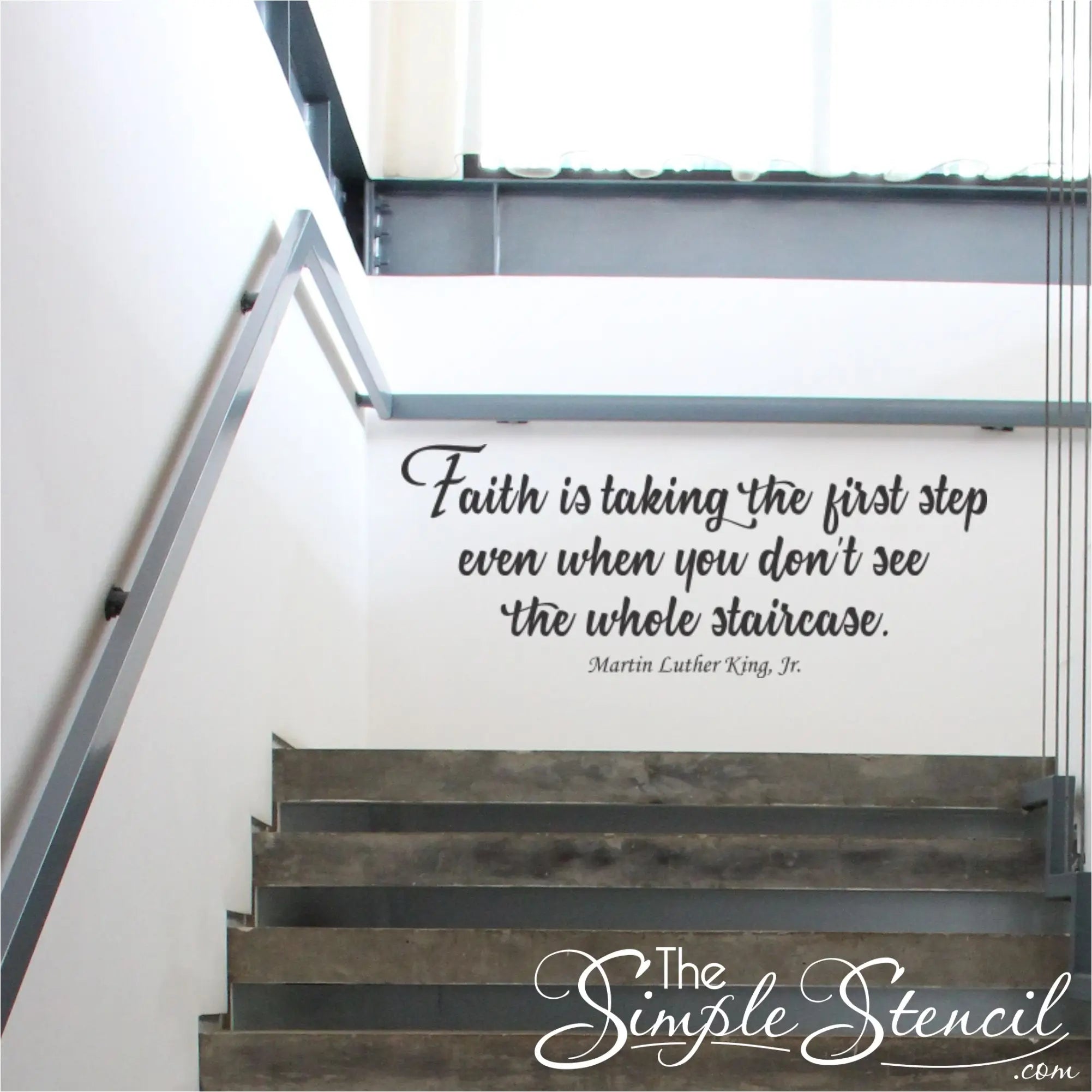 Faith First Step Staircase Wall Quote by Martin Luther King Jr. - Thumbnail 3