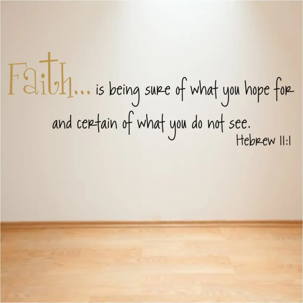 Faith...is Being Sure Of What You Hope For And Certain Do Not See.