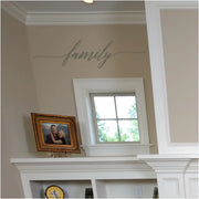 Family - Flowing Script Wall Decal