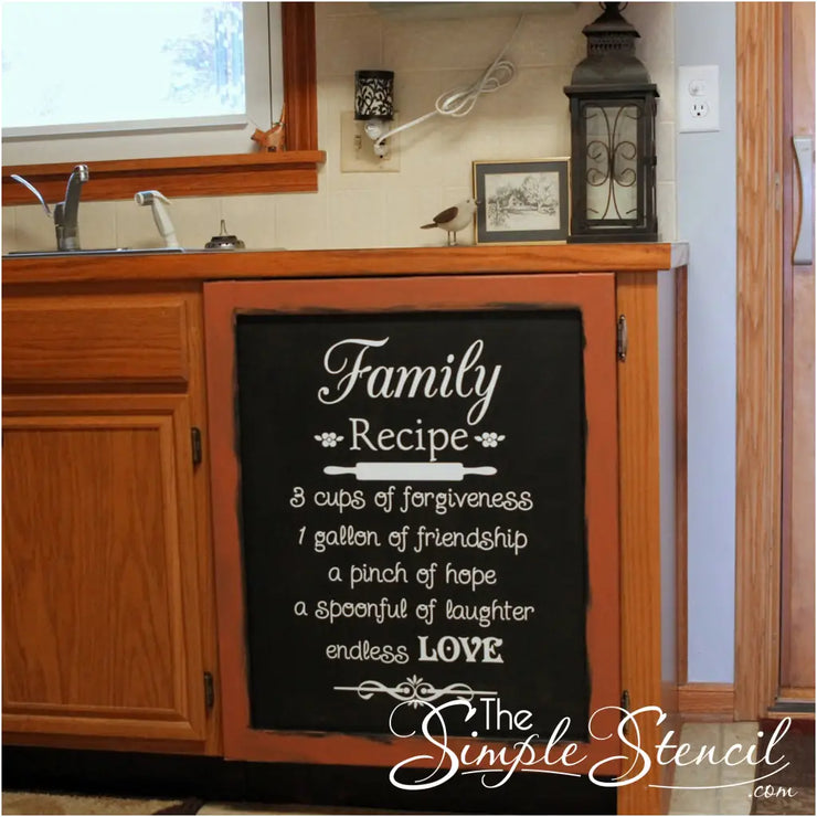 Family Recipe Wall Decal | Kitchen Decor