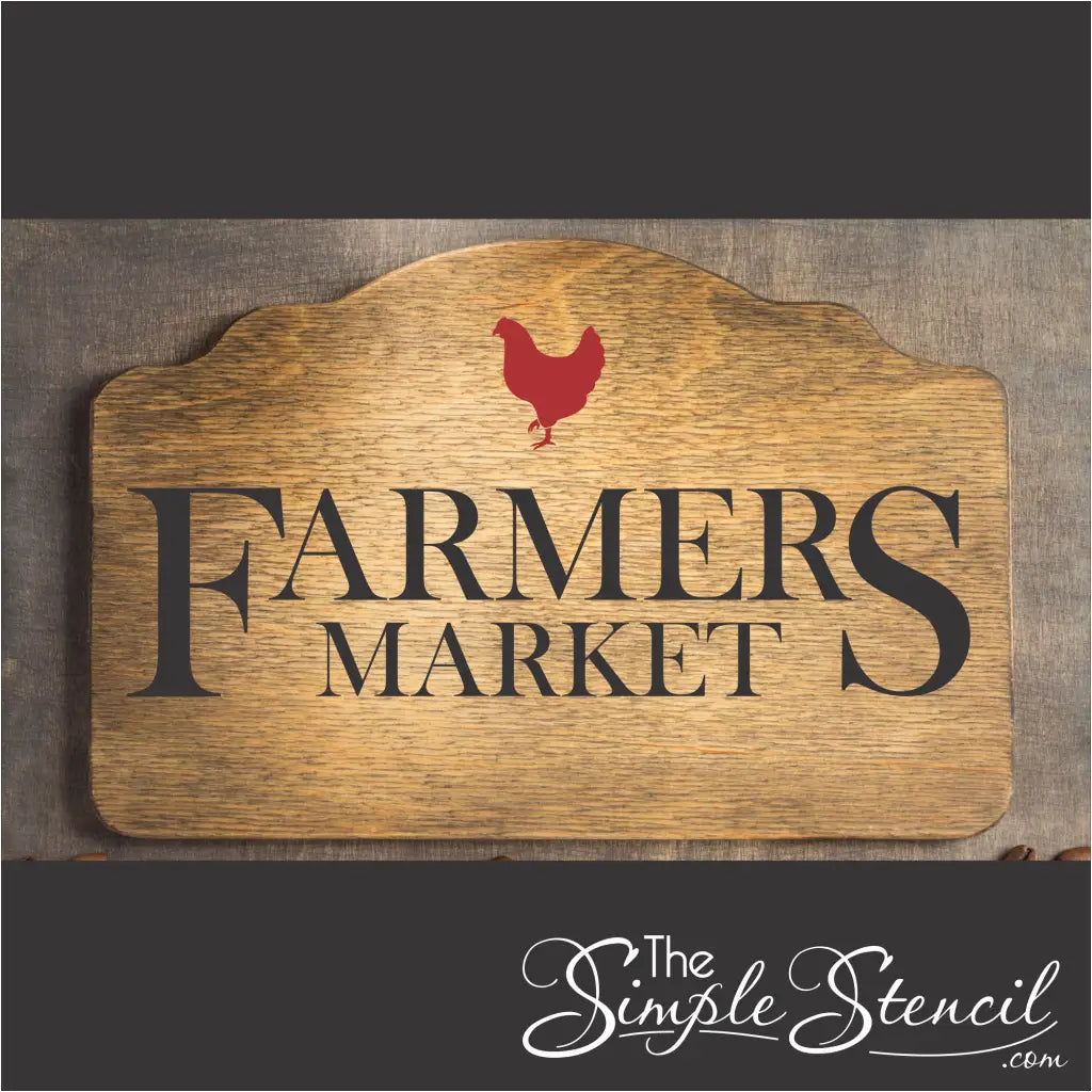 Farmers Market Sign With Chicken Decal - Thumbnail 3