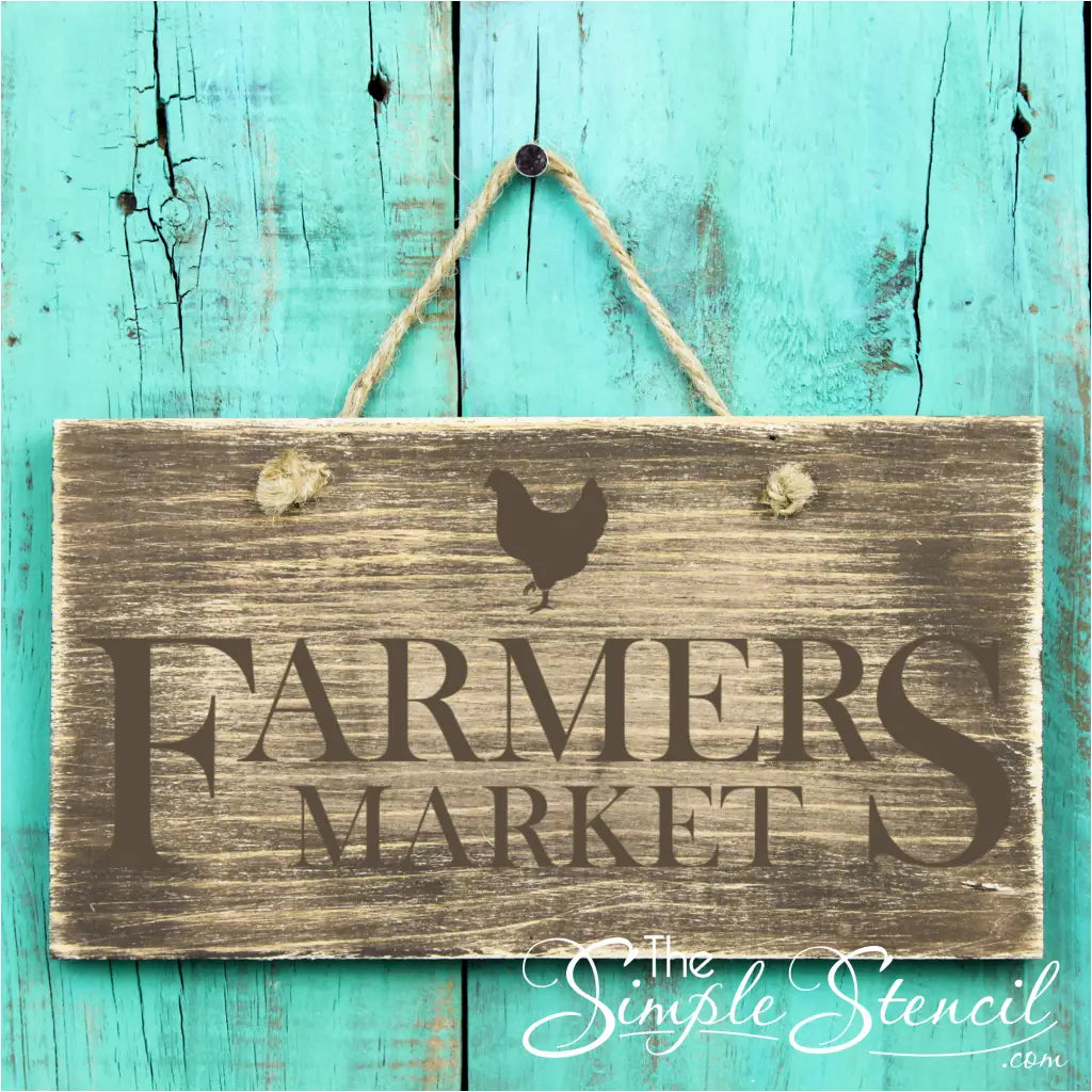 Farmers Market Sign With Chicken Decal - Thumbnail 2