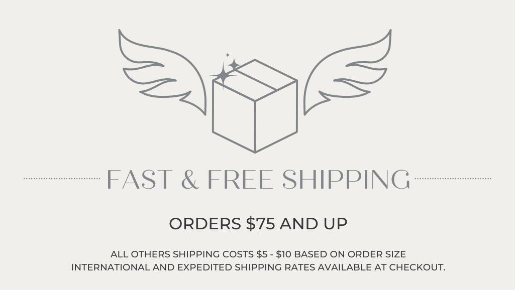 Fast and Free Shipping of all wall decals orders by The Simple Stencil - All decals shipped rolled and insured for quality assurance. 