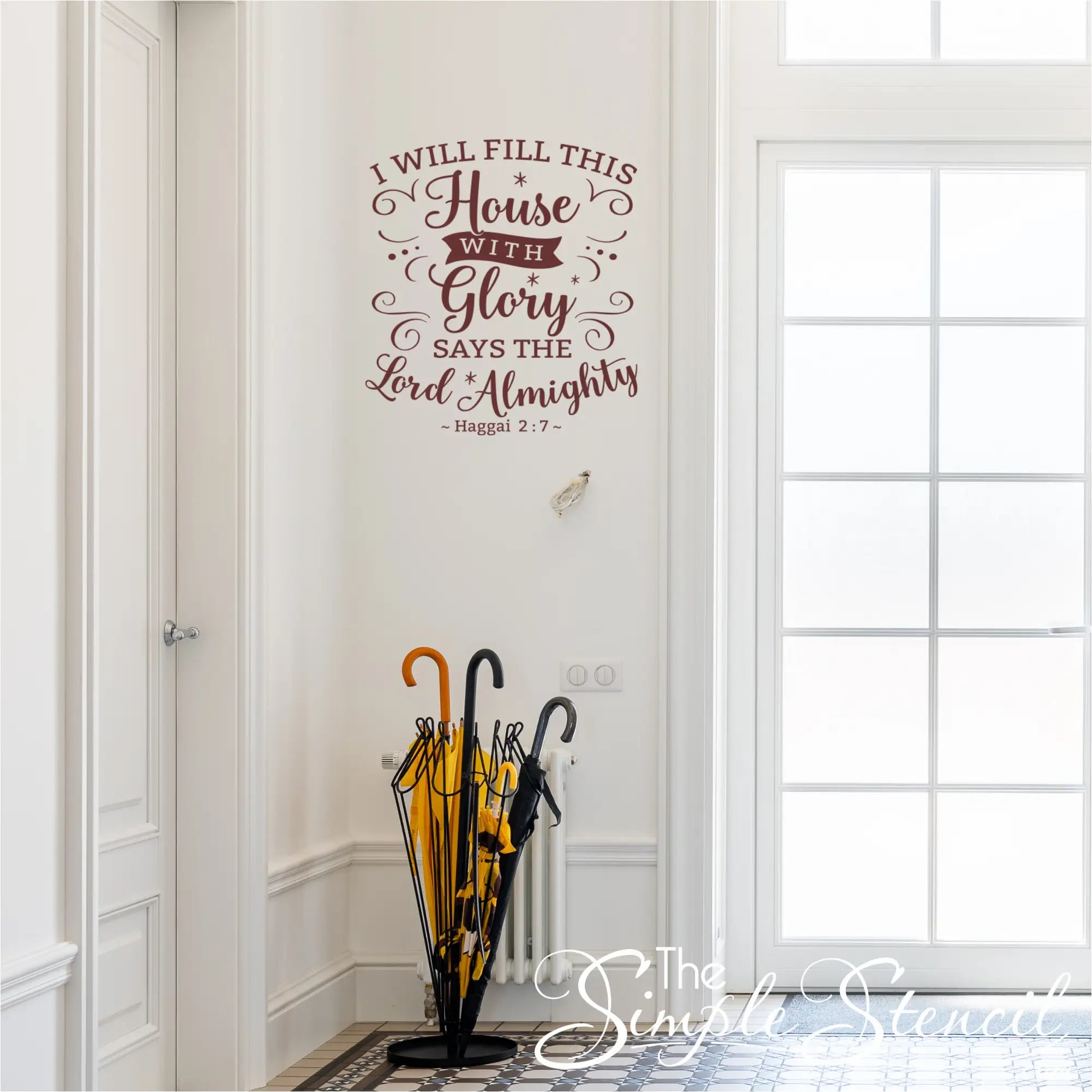 I Will Fill This House With Glory - Fancy Script Wall Decal - Thumbnail 2