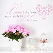 Flowered Heart - Romantic Wall Decal