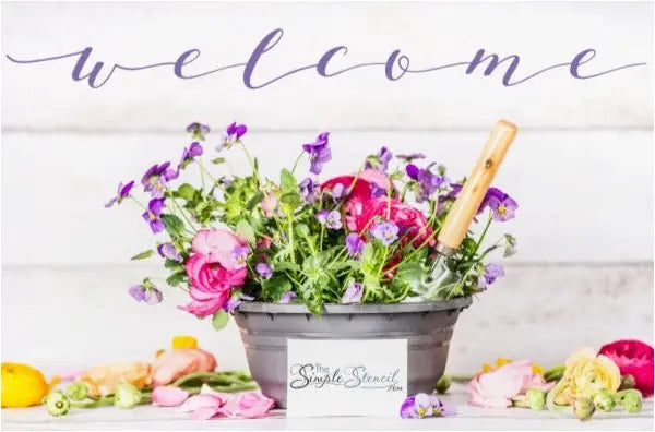 Flowing Welcome Decal