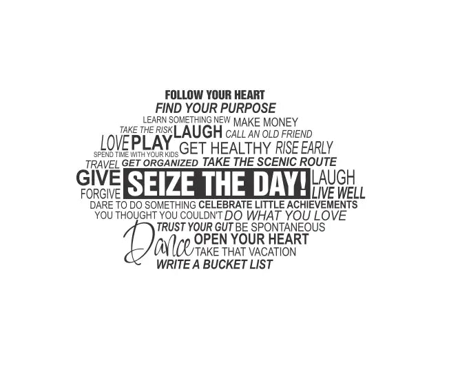Follow Your Heart Wall Quote Decal with 25 plus inspiring phrases to make every day special. Design and wall decal by TheSimpleStencil