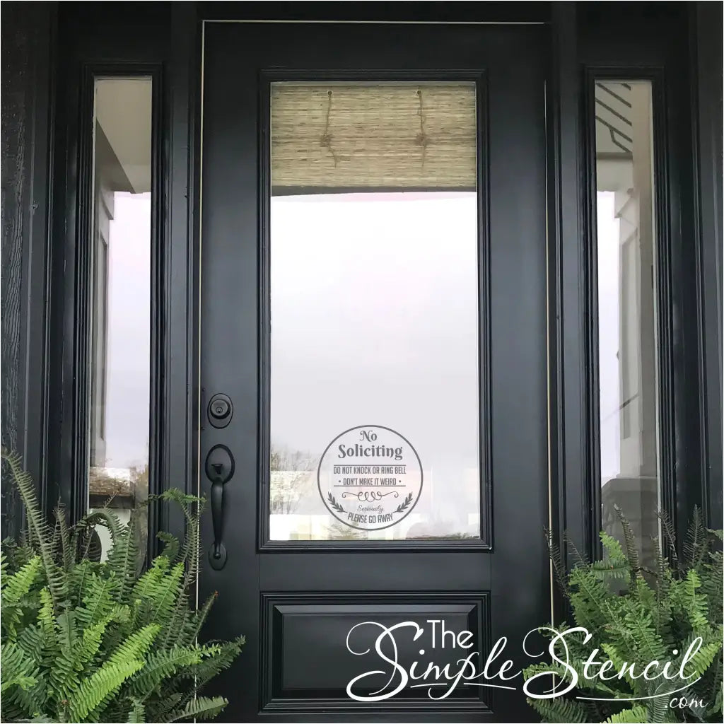 Funny No Soliciting Door Sign Decal - Thumbnail 3