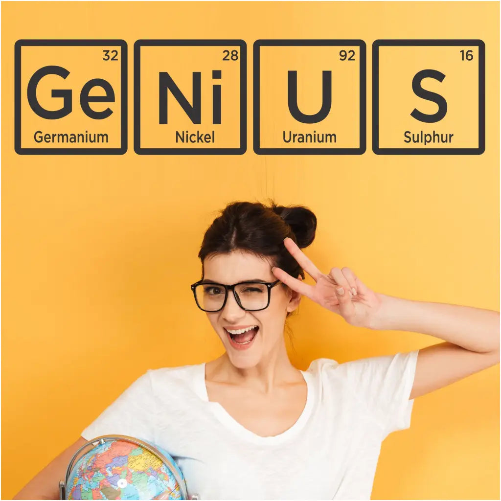 Genius - Periodic Table Elements Wall Word Art