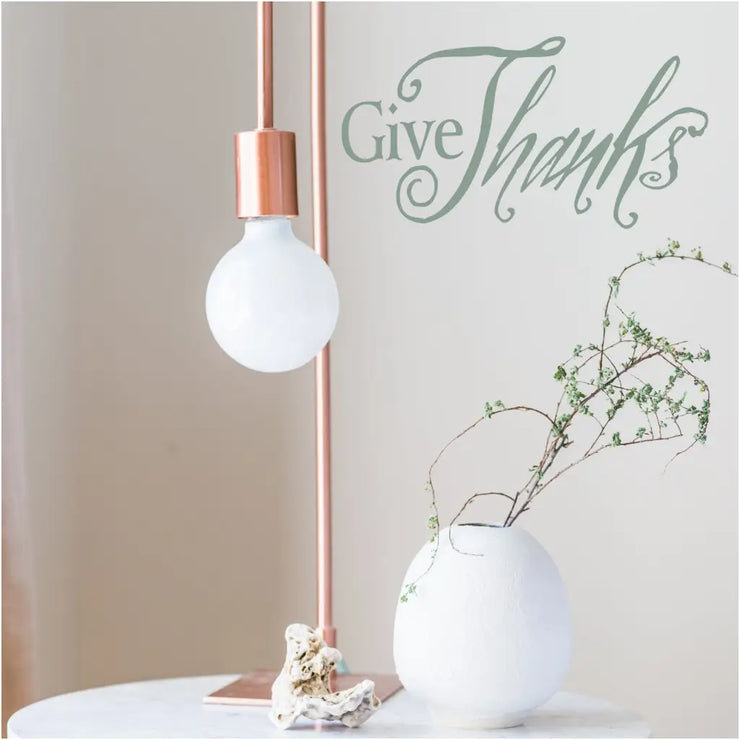 Give Thanks | Fancy Script Wall Decal