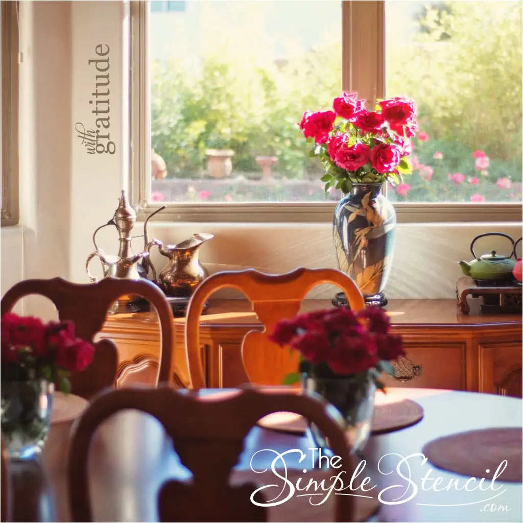 with gratitude simple wall decal - Thumbnail 2