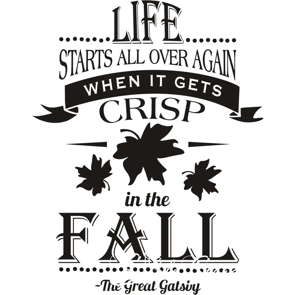 Great Gatsby Fall Quote Wall Decal