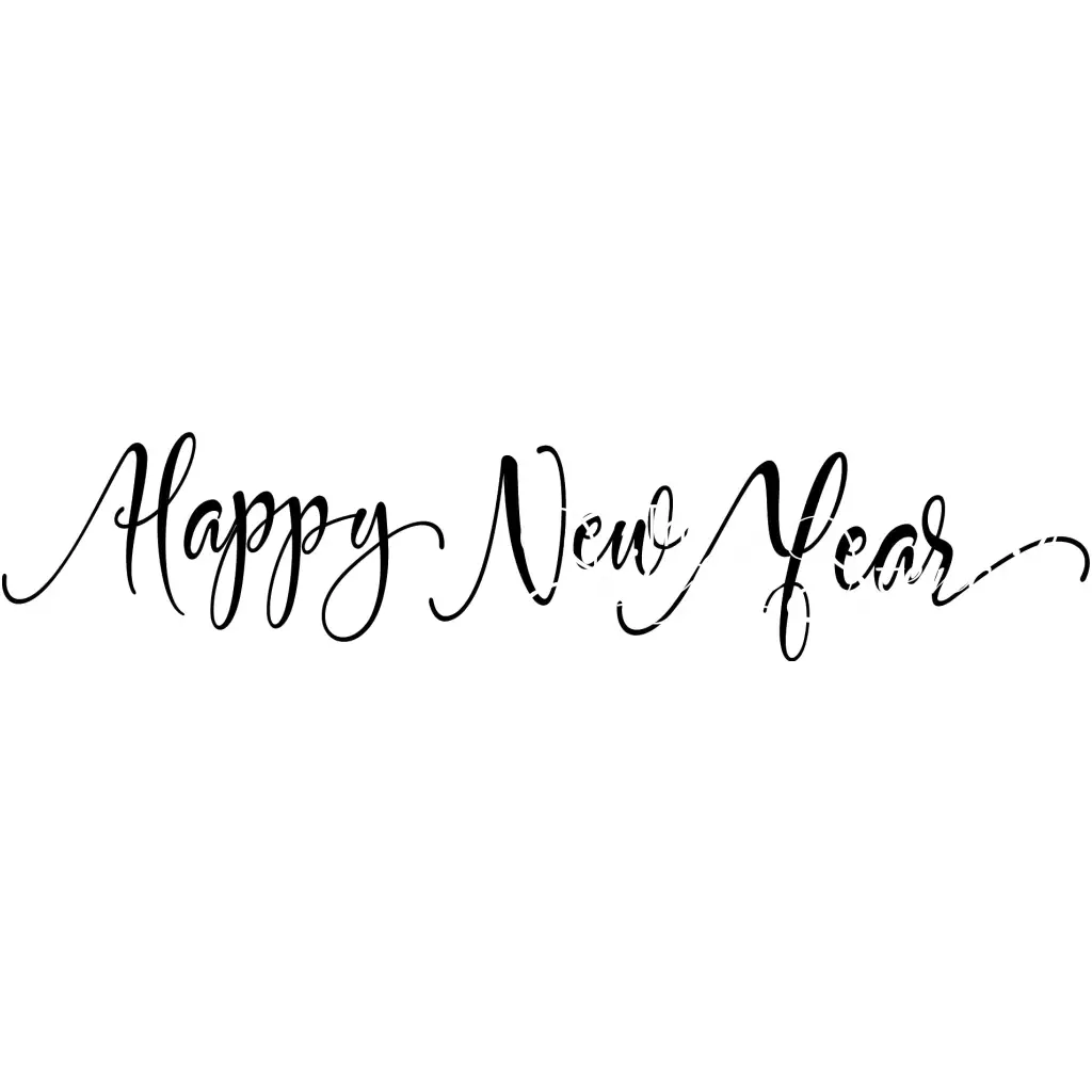 Happy New Year Wall Or Window Decal Sticker