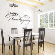 Happy Thanksgiving Wall Decal - a minimalist designed wall decal to display for Thanksgiving to create a festive vibe. By The Simple Stencil