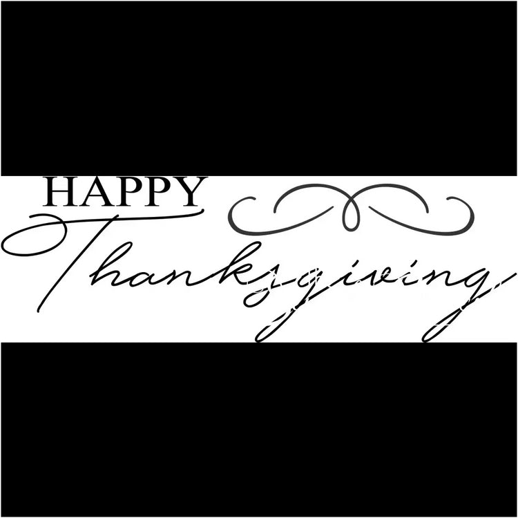 Happy Thanksgiving Wall Decal Design - Design by and copyright held by The Simple Stencil 
