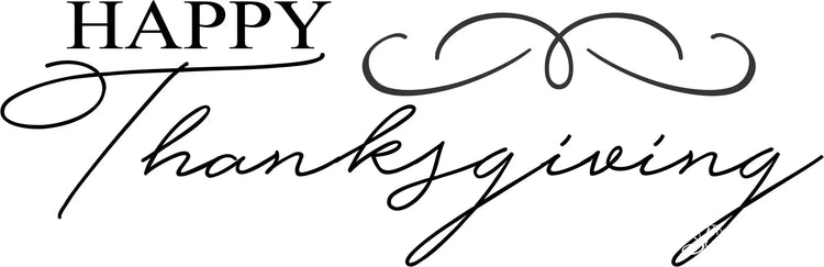 Happy Thanksgiving Wall Decal Design - Design by and copyright held by The Simple Stencil 