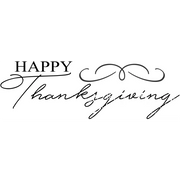 Happy Thanksgiving Wall Decal Design - Design by and copyright held by The Simple Stencil 