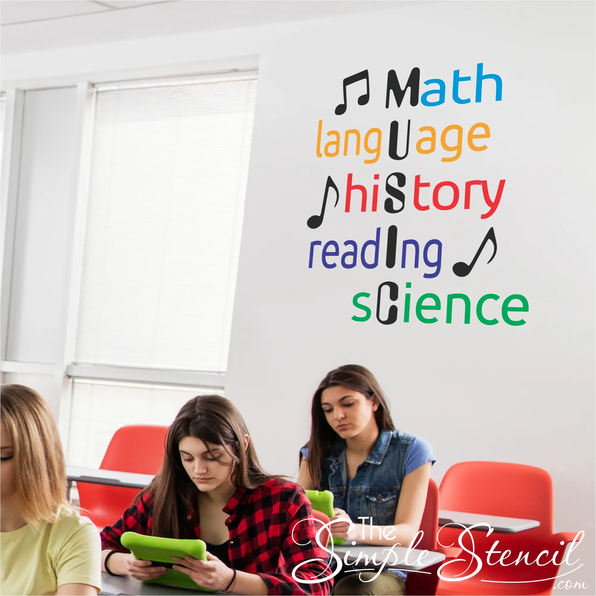 Harmonize Learning MUSIC Subjects Vinyl Wall Decal - Thumbnail 2