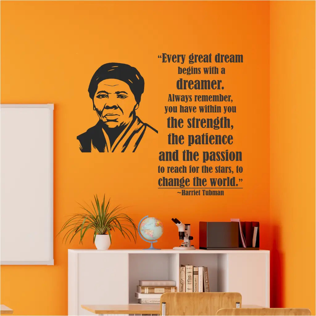 Harriet Tubman Face Silhouette Wall Decal