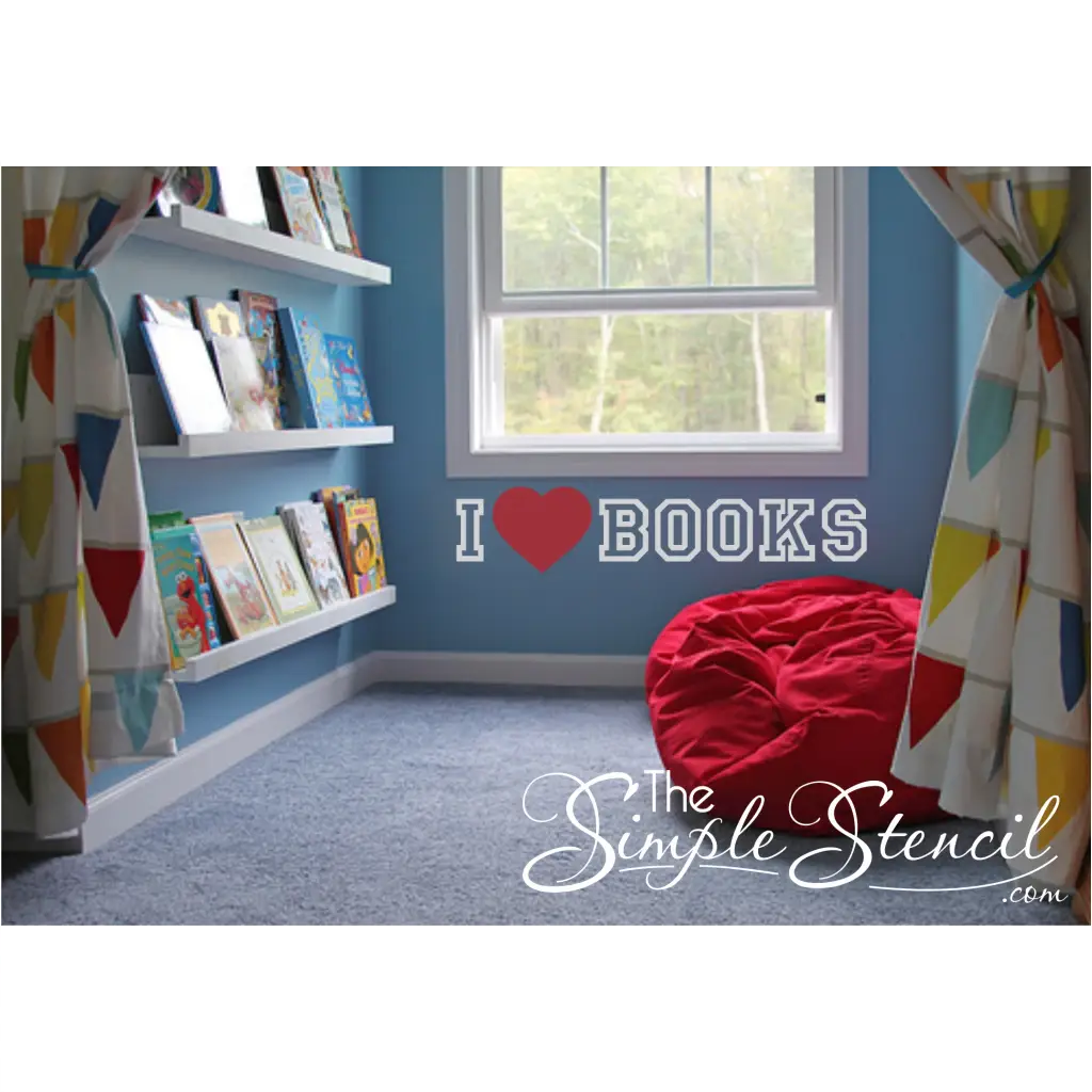 I Heart Books Decal