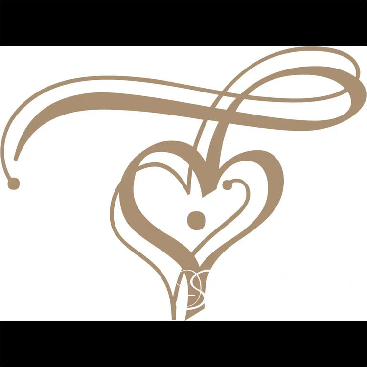 Heart Flourish wall decal by The Simple Stencil